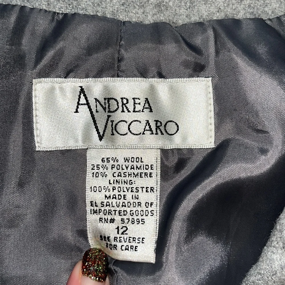 Andrea Viccaro women’s wool cashmere blend blazer jacket Size 12 - Picture 6 of 8
